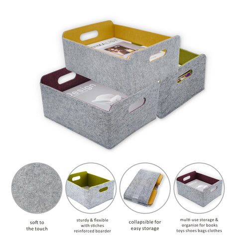 3-piece Storage Bin Basket